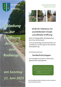 Einladung Eröffnung Geh- und Radweg
